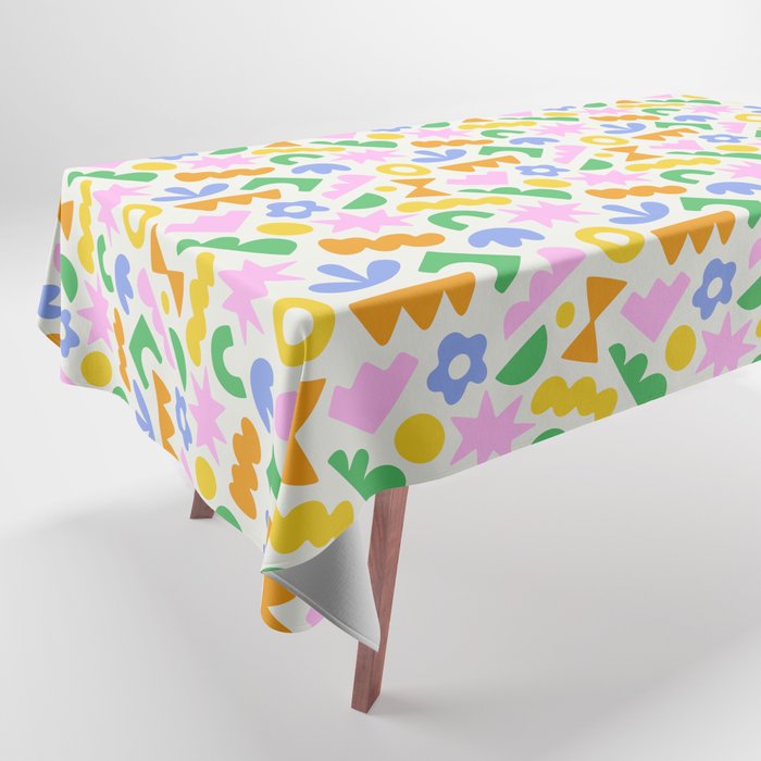 Colorful abstract organic shape patern Tablecloth Gallery Image 1