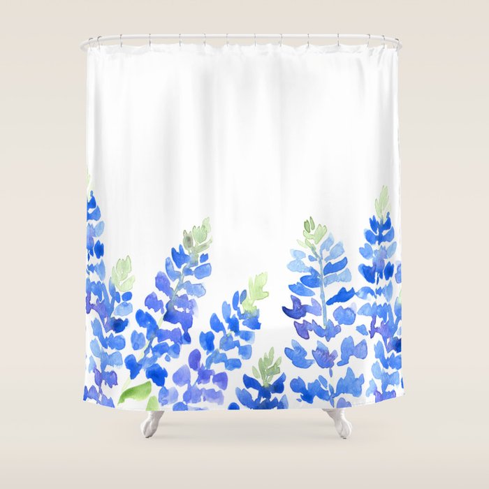 Texas bluebonnets -  bottom Shower Curtain Gallery Image 1
