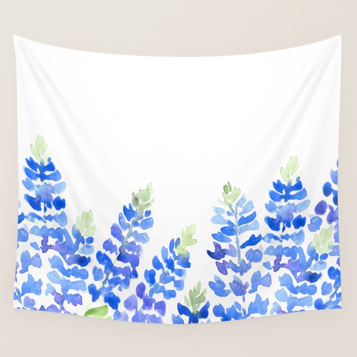 Texas bluebonnets -  bottom Wall Tapestry Gallery Image 4