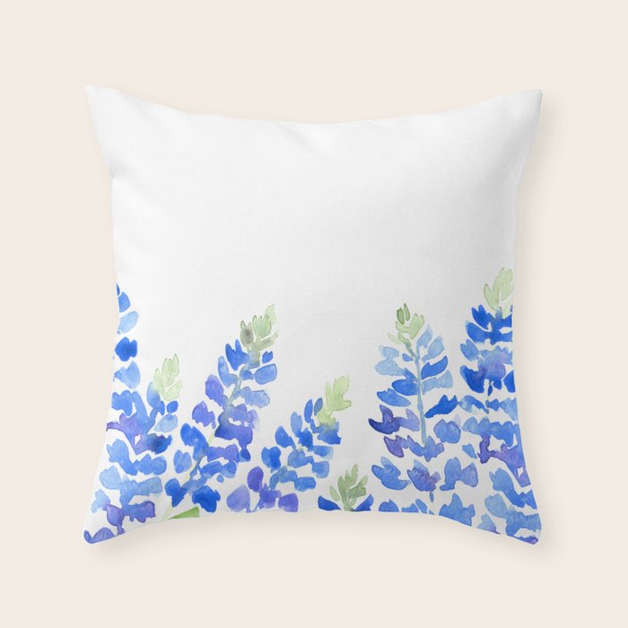 Texas bluebonnets -  bottom Throw Pillow Gallery Image 6