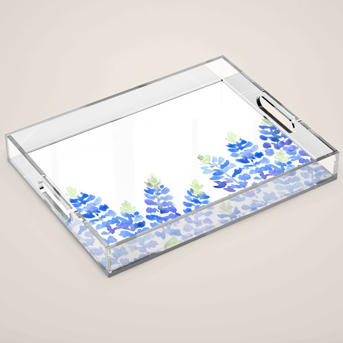 Texas bluebonnets -  bottom Acrylic Tray Gallery Image 1