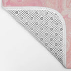 Blush pink abstract watercolor marble pattern Bath Mat Gallery Image 2