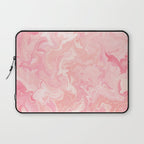 Blush pink abstract watercolor marble pattern Laptop Sleeve Gallery Image 1