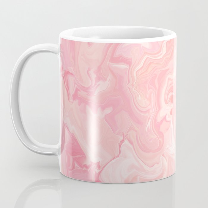 Blush pink abstract watercolor marble pattern Coffee Mug Gallery Image 3