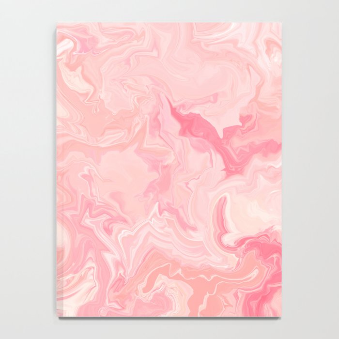 Blush pink abstract watercolor marble pattern Notebook Gallery Image 4
