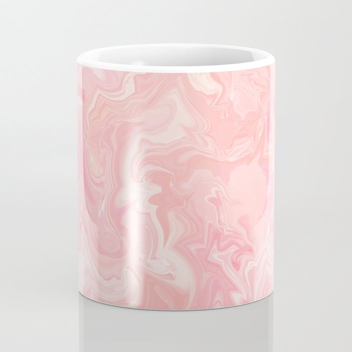 Blush pink abstract watercolor marble pattern Coffee Mug Gallery Image 4