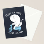 There is a whale Stationery Card Gallery Image 2