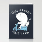 There is a whale Stationery Card Gallery Image 2
