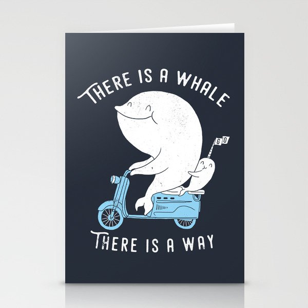 There is a whale Stationery Card Gallery Image 2