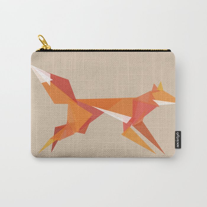 Fractal geometric fox Carry All Pouch Gallery Image 1