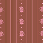 Daisy Stripes Brown and Pink Pattern Coffee Mug Gallery Image 2