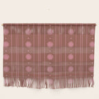 Daisy Stripes Brown and Pink Pattern Wall Hanging Gallery Image 1