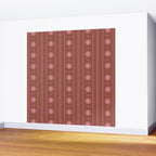 Daisy Stripes Brown and Pink Pattern Wall Mural Gallery Image 2
