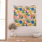 Abstract organic nature shape art pattern Wall Tapestry Gallery Image 2