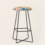 Abstract organic nature shape art pattern Stool Gallery Image 1