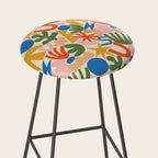 Abstract organic nature shape art pattern Stool Gallery Image 2