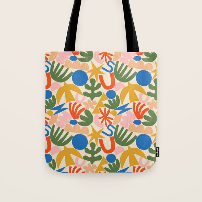 Abstract organic nature shape art pattern Tote Bag Gallery Image 1