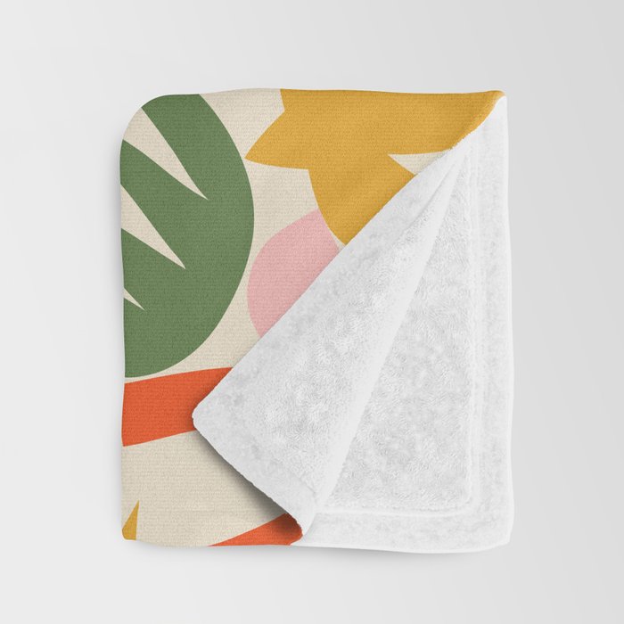 Abstract organic nature shape art pattern Throw Blanket Gallery Image 3