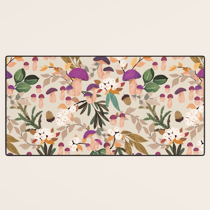 Magic mushroom forest H Desk Mat Gallery Image 3