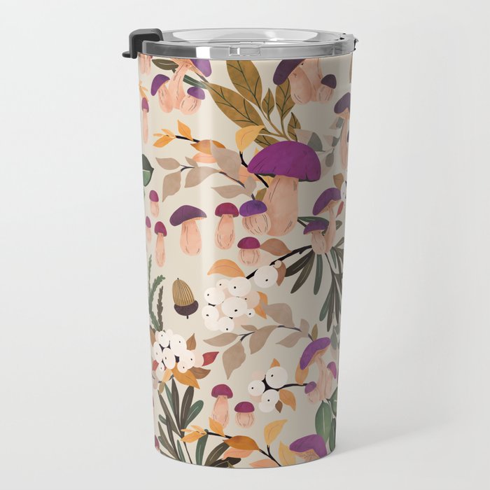 Magic mushroom forest H Travel Mug Gallery Image 3