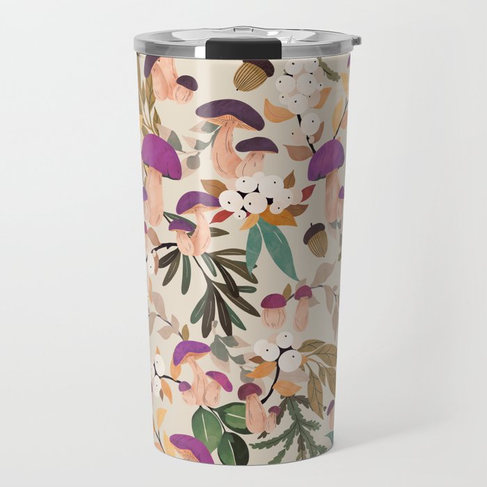 Magic mushroom forest H Travel Mug Gallery Image 1