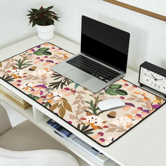 Magic mushroom forest H Desk Mat Gallery Image 2