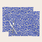 Abstract blue flower pattern Placemat Gallery Image 1