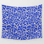 Abstract blue flower pattern Wall Tapestry Gallery Image 4