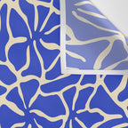 Abstract blue flower pattern Wall Tapestry Gallery Image 3