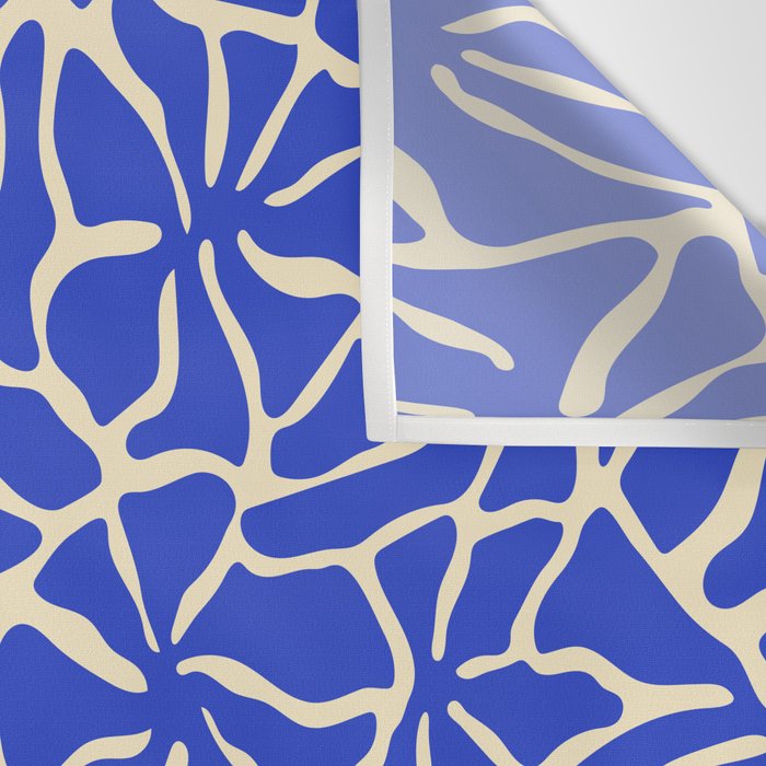 Abstract blue flower pattern Wall Tapestry Gallery Image 3