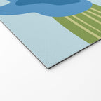 Blue Flowers and Green Leaves Welcome Mat Gallery Image 2