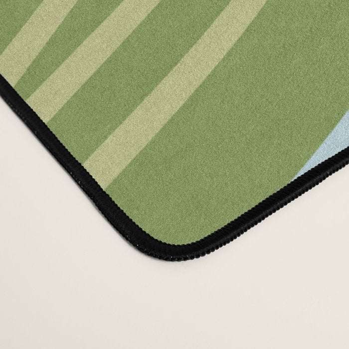 Blue Flowers and Green Leaves Desk Mat Gallery Image 4