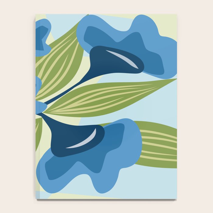 Blue Flowers and Green Leaves Notebook Gallery Image 4