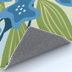 Blue Flowers and Green Leaves Rug Gallery Image 4