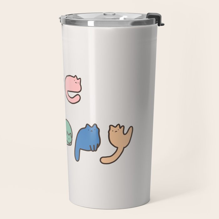 be happy cats typo Travel Mug Gallery Image 2