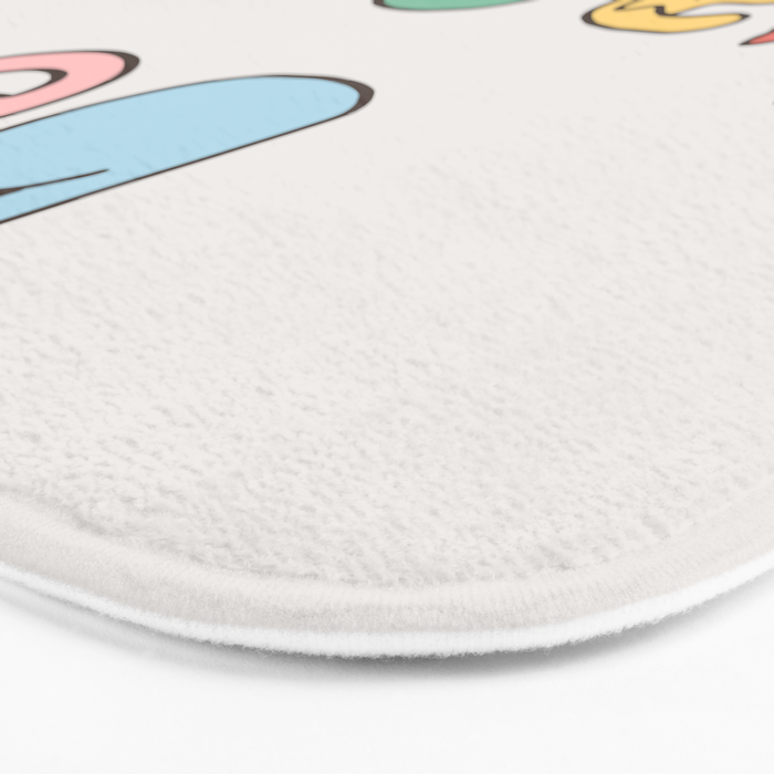 be happy cats typo Bath Mat Gallery Image 3