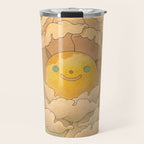 Floral White Travel Mug Gallery Image 1