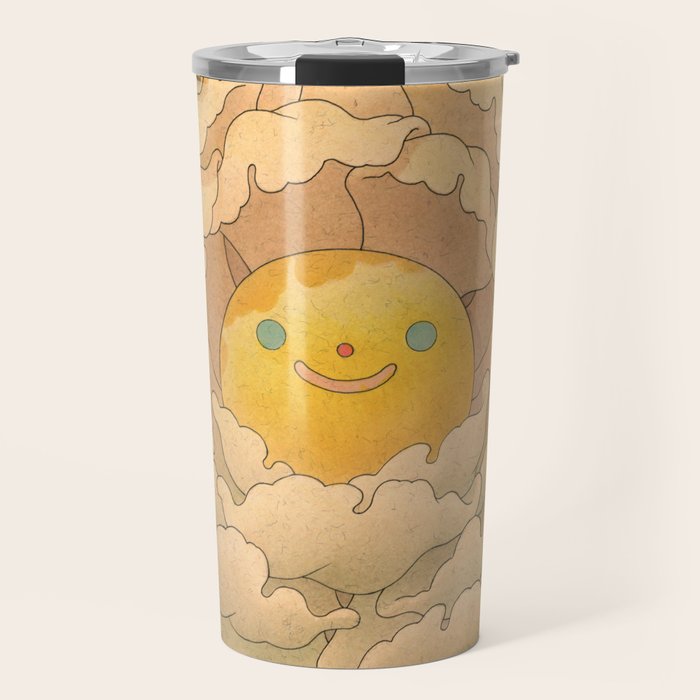 Floral White Travel Mug Gallery Image 1
