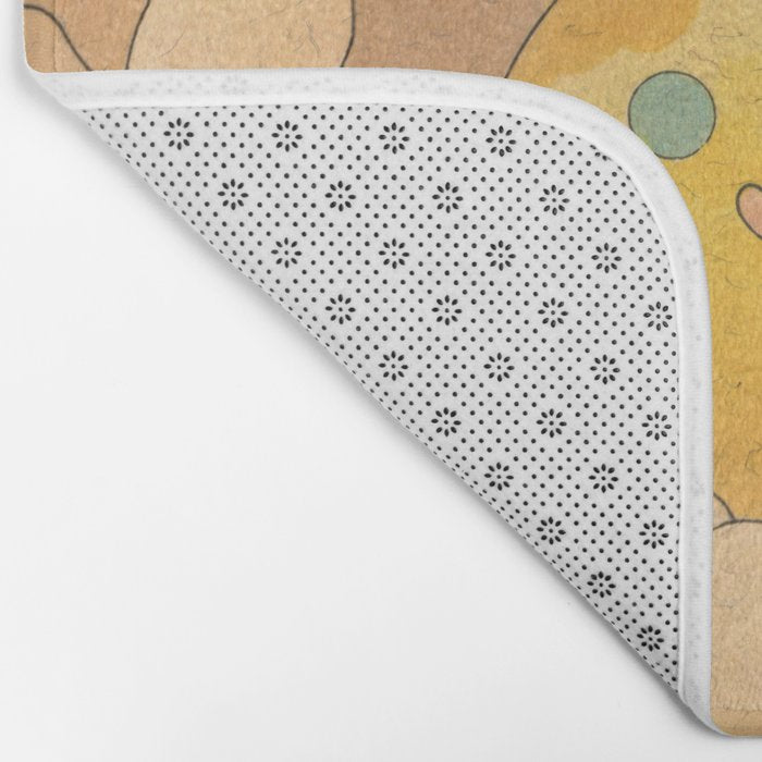 Floral White Bath Mat Gallery Image 2