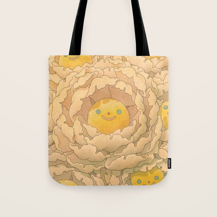 Floral White Tote Bag Gallery Image 1
