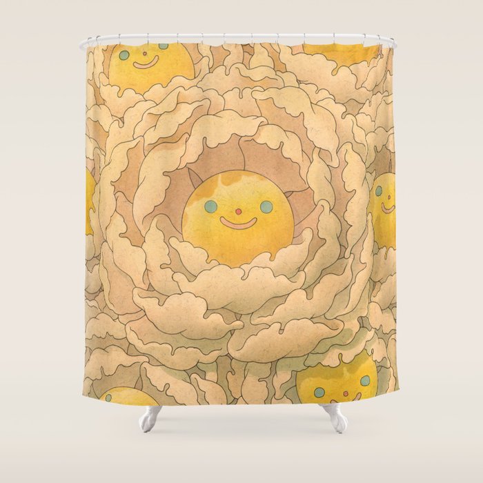 Floral White Shower Curtain Gallery Image 1