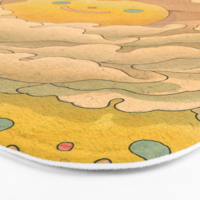 Floral White Bath Mat Gallery Image 3