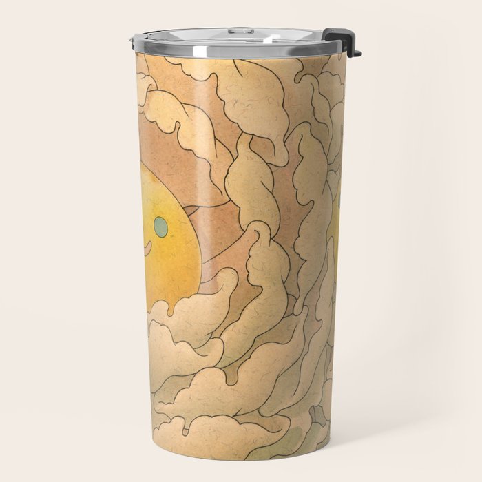 Floral White Travel Mug Gallery Image 2