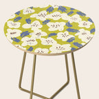 Bold flowers in my garden on yellow green Side Table Gallery Image 2
