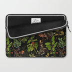 Vintage & Shabby Chic - vintage botanical wildflowers and berries on black Laptop Sleeve Gallery Image 2