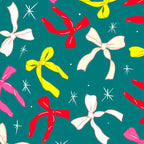 Festive Ribbons Pattern On Teal Coffee Mug Gallery Image 2