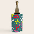 Festive Ribbons Pattern On Teal Wine Chiller Gallery Image 3
