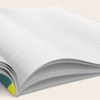 Festive Ribbons Pattern On Teal Notebook Gallery Image 2