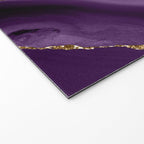 Glamour Purple Bohemian Watercolor Marble With Glitter Veins Welcome Mat Gallery Image 2