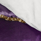 Glamour Purple Bohemian Watercolor Marble With Glitter Veins Comforter Gallery Image 4